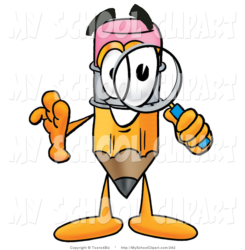 1024x1044 Clip Art Of A Yellow Pencil Mascot Cartoon Character Looking