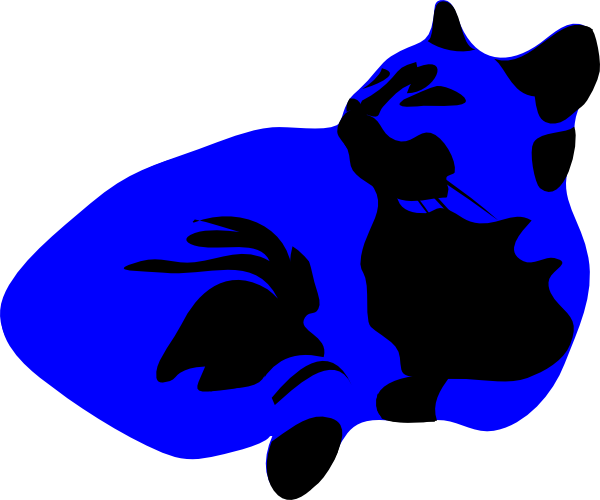 600x500 Cool Cat Blues Clip Art