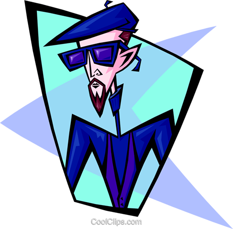 480x470 Cool Cat Jazz Man Royalty Free Vector Clip Art Illustration