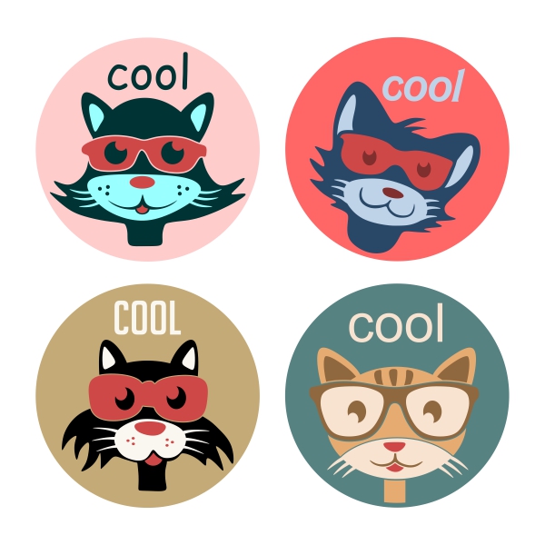 600x600 Cool Cat Cuttable Design
