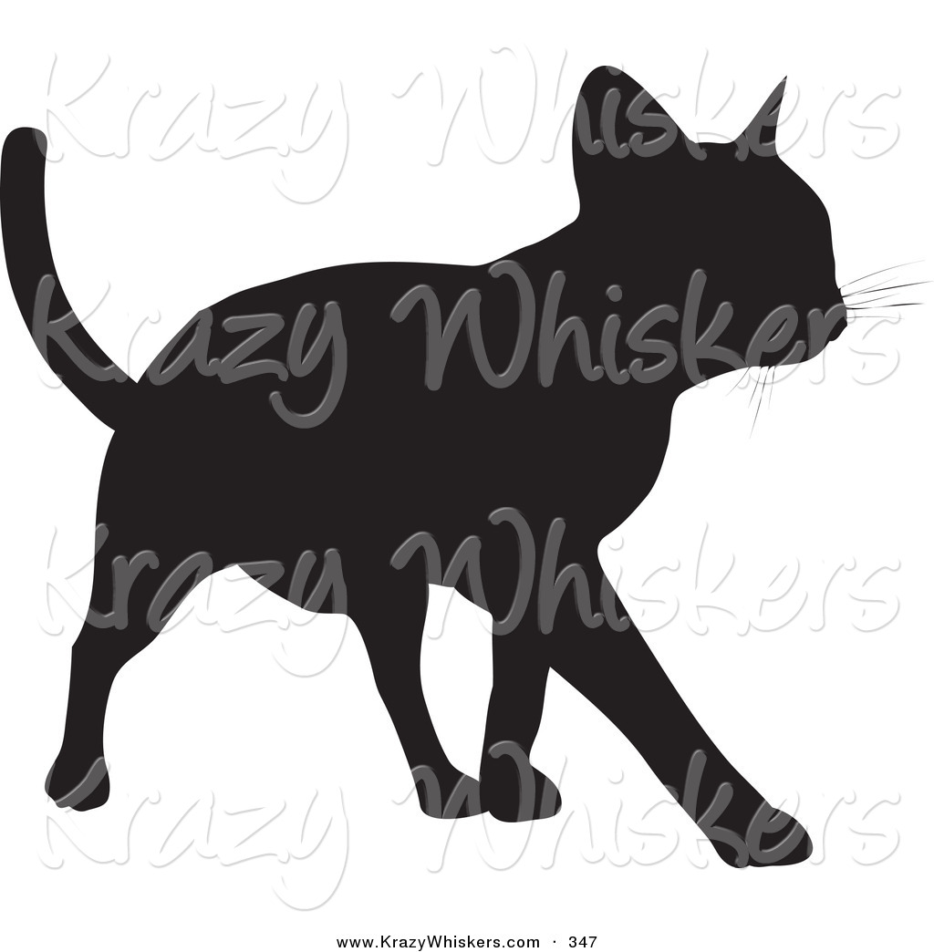 1024x1044 Critter Clipart Of A Cool Cat Silhouetted In Black, Walking