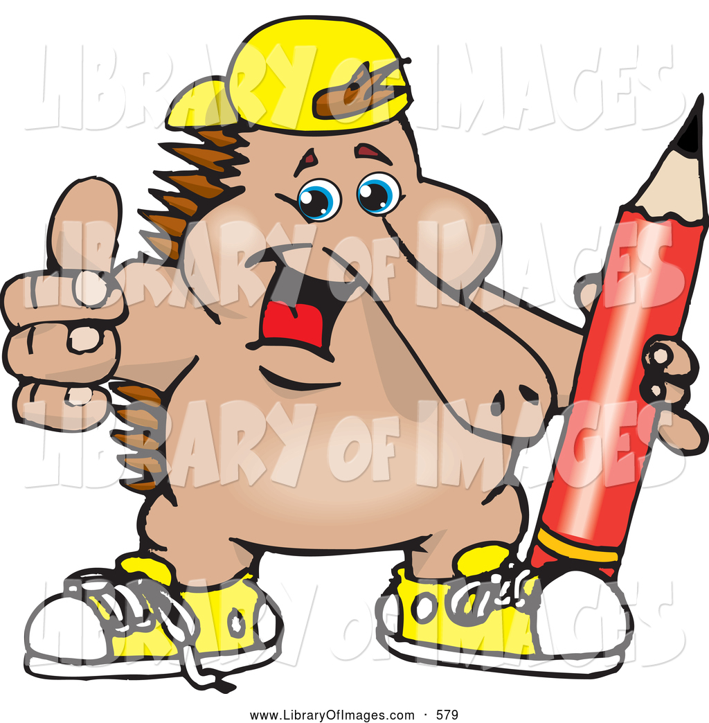 1024x1044 Clip Art Of A Cool Outgoing Echidna Kid Wearing Shoes And A Hat