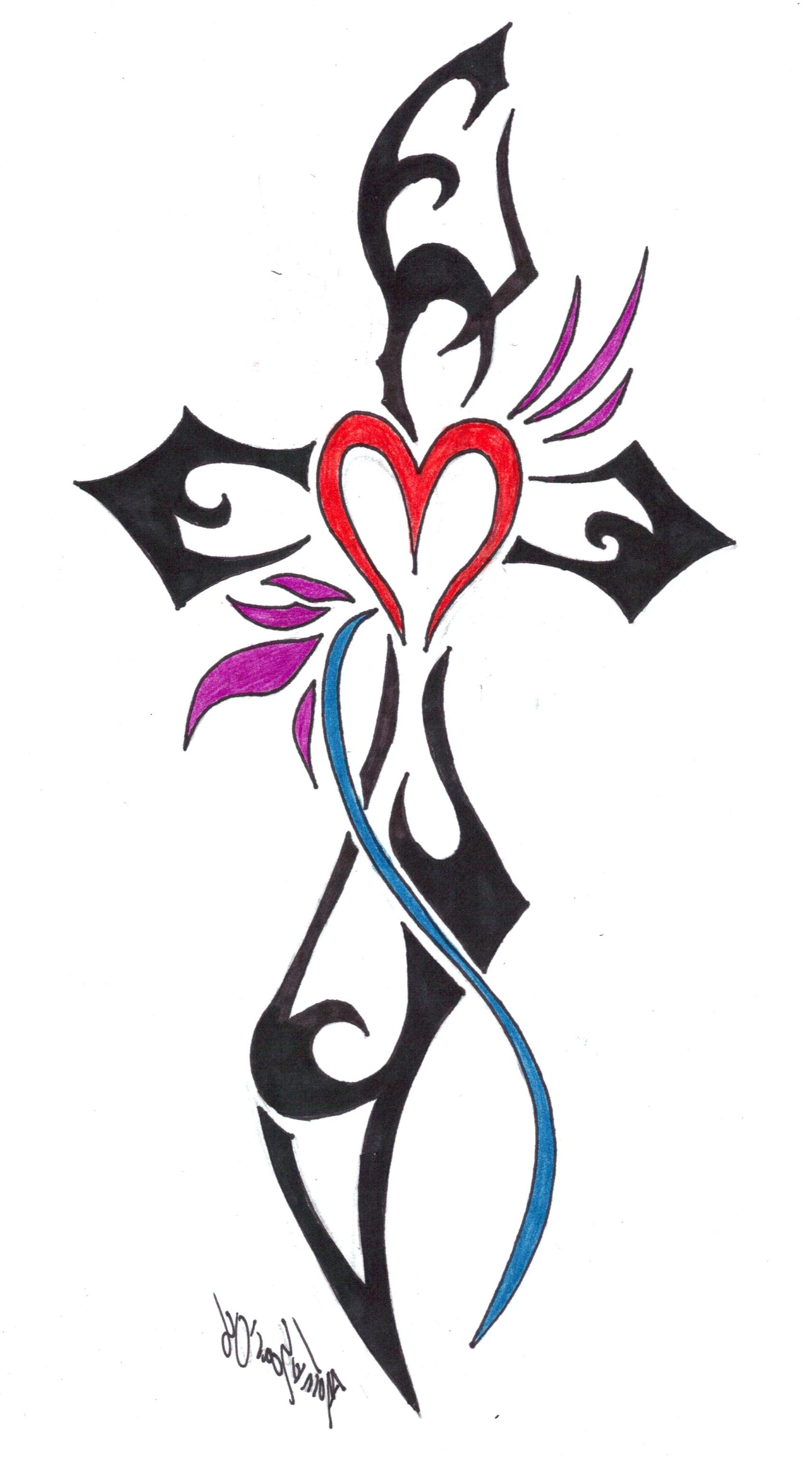 1700x3053 Cool Tribal Cross Tattoos Images About Cross