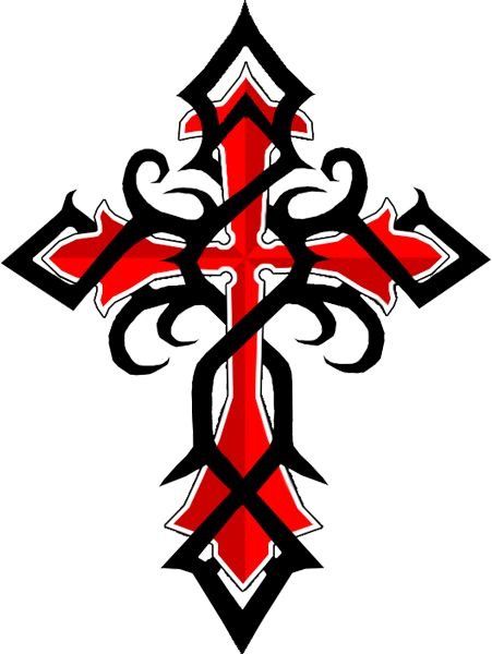 451x600 31 Best Cross Outline Tattoo Designs Images
