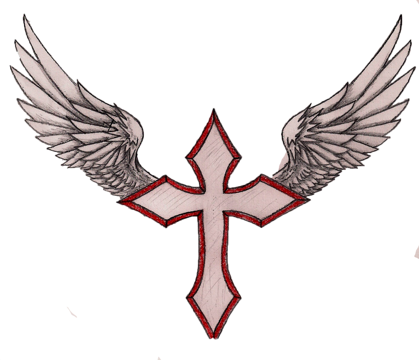 1398x1203 Wings Clipart Cross