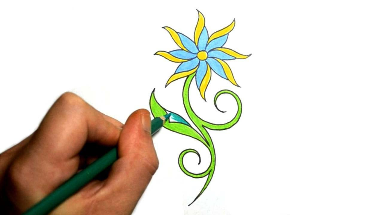 1280x720 Cool Designs To Draw For Flowers Mehndi Drawing Flower Motif 1
