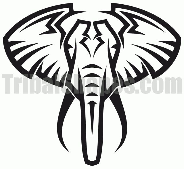 640x589 Tribal Clipart Elephant