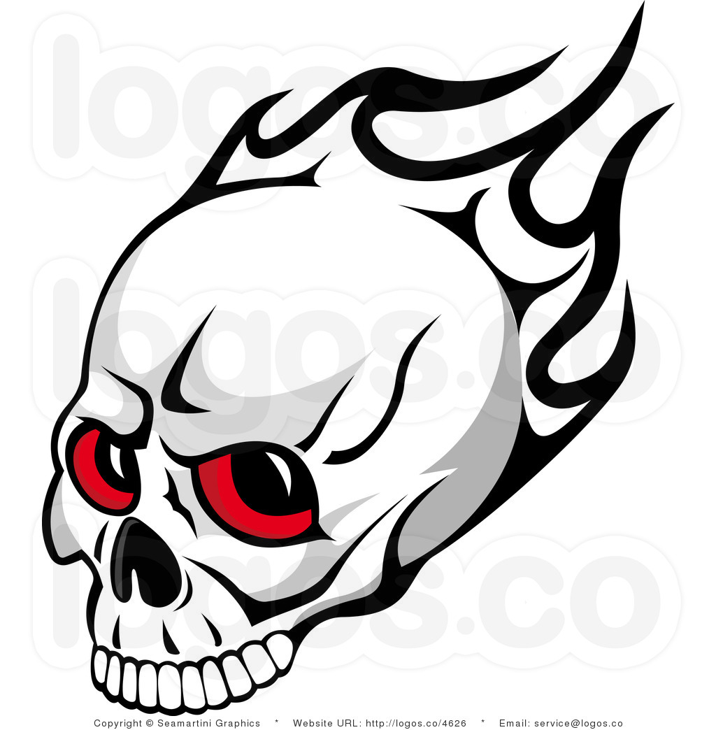 1024x1044 Cool Flaming Skull Clipart