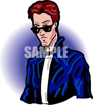 308x350 Royalty Free Clip Art Image Cool Guy Wearing Dark Shades