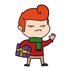 300x300 Cartoon Cool Guy With Fashion Hair Cut Royalty Free Stock Image