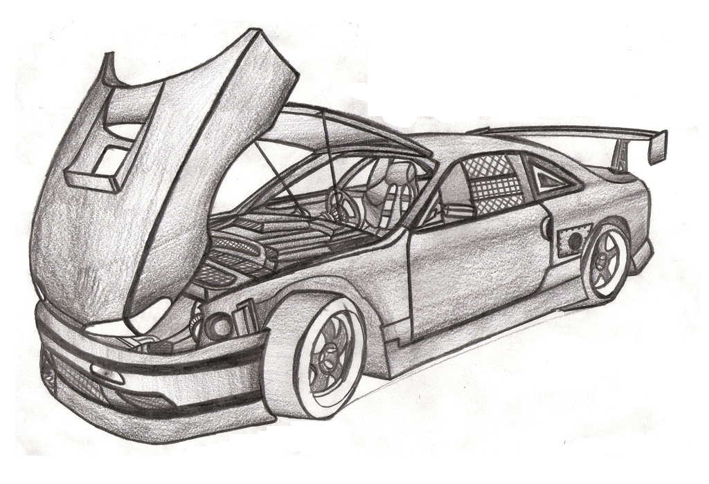 1024x700 Drawn Bmw Cool Car