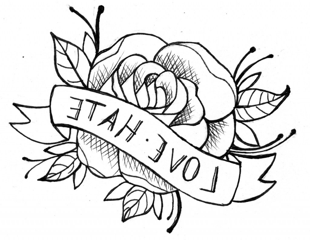 1024x793 How To Draw A Awesome Rose Howsto.co