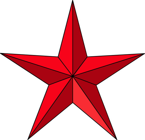 600x580 Red Star Clip Art