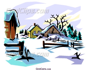 300x243 Winter Scene Vector Clip Art
