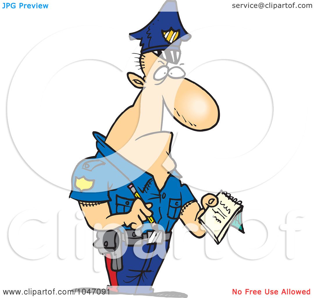 1080x1024 Royalty Free (Rf) Clip Art Illustration Of A Cartoon Tough Cop