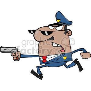 300x300 Royalty Free Cartoon Cop 384314 Vector Clip Art Image