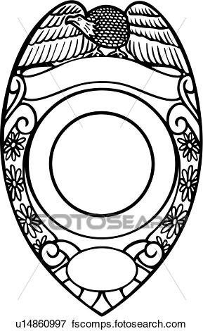 289x470 Clip Art Of , Badge, Cop, Department, Deputy, Emergency, Emergency