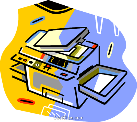 480x430 Photo Copy Machine Royalty Free Vector Clip Art Illustration