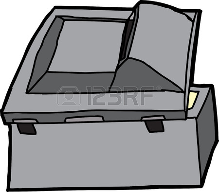450x395 Back End Of Isolated Multifunction Copy Machine Royalty Free