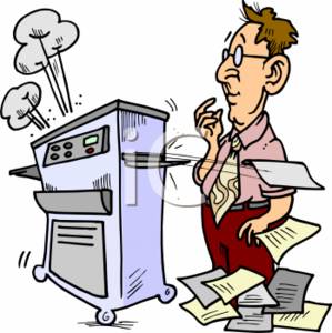 299x300 Broken Copy Machine Clipart