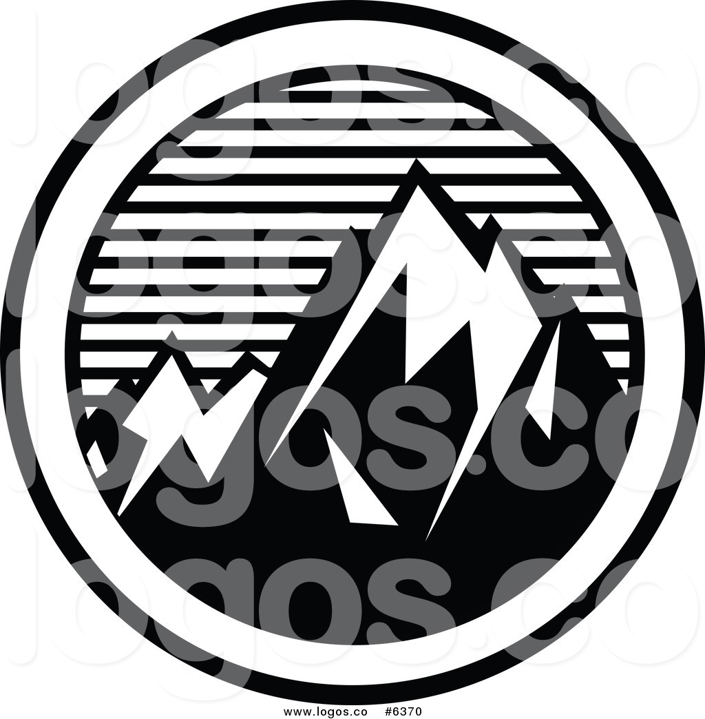 1024x1044 Royalty Free Clip Art Vector Logo Of Black And White Snow Capped