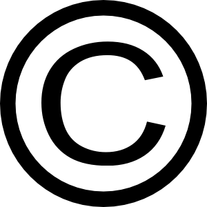 300x300 Thin Copyright Symbol Clip Art