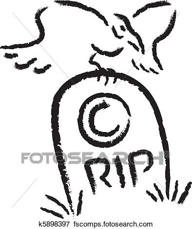 394x470 Clip Art Of Rip Copyright K5898397
