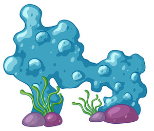 300x255 Pink Coral Reef On White Background Illustration Royalty Free