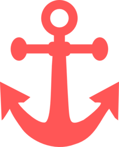 240x298 Coral Anchor Clip Art