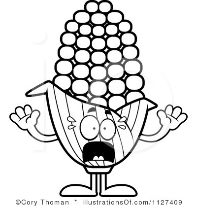 400x420 Corn Clipart Black And White Clipart Panda