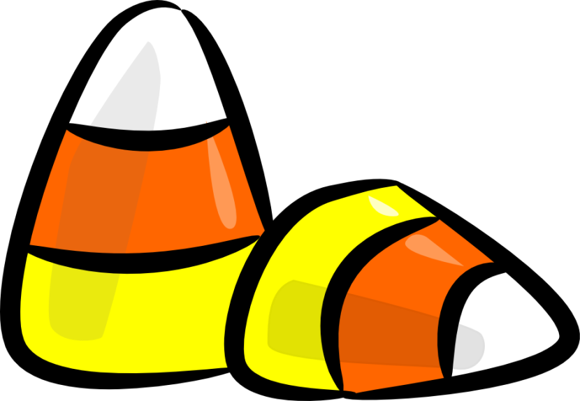 830x574 Candy Corn Halloween Clipart