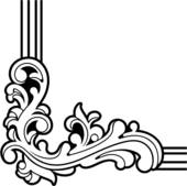 170x169 Clipart Of , Antique, Border, Corner, Corner Border, Flourish