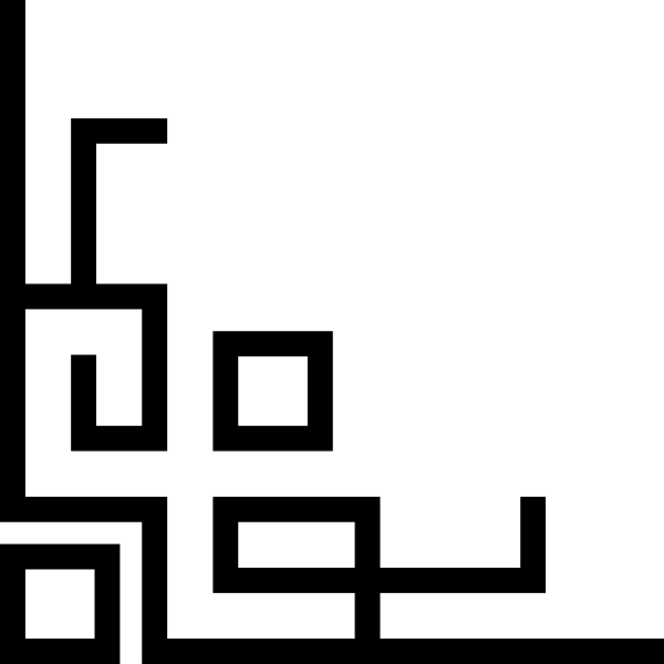 600x600 Funky Black Corner Clip Art