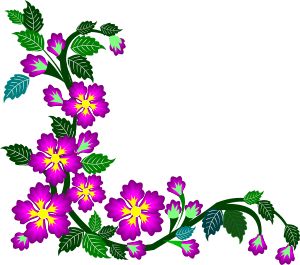 300x265 Floral Clipart Simple Flower Border