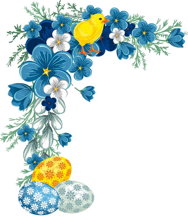 650x747 Easter Corner Clipart