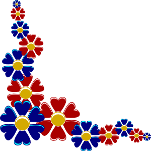 300x299 Yuri Flower Corner Clip Art