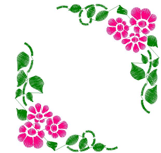 620x589 Floral Corners Embroidery Designs, Free Machine Embroidery Designs