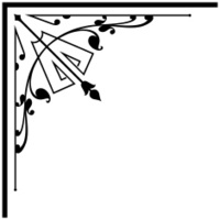 200x200 Art Nouveau Scroll Design Stock Vector