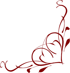 288x298 Corner Line Scroll Artwork Heart Corner Clip Art