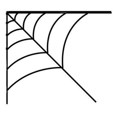 409x403 Corner Cobweb Clipart