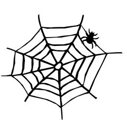 260x260 Spiderweb With Spider Clipart