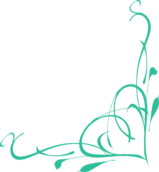 552x598 Corner Heart Swirl Clip Art