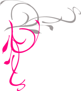 264x297 Floral Swirl Clip Art