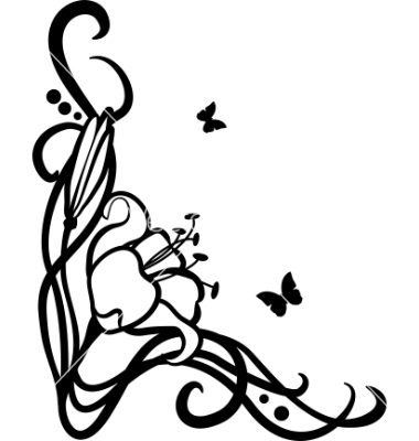 380x400 Swirl Clipart Art Nouveau