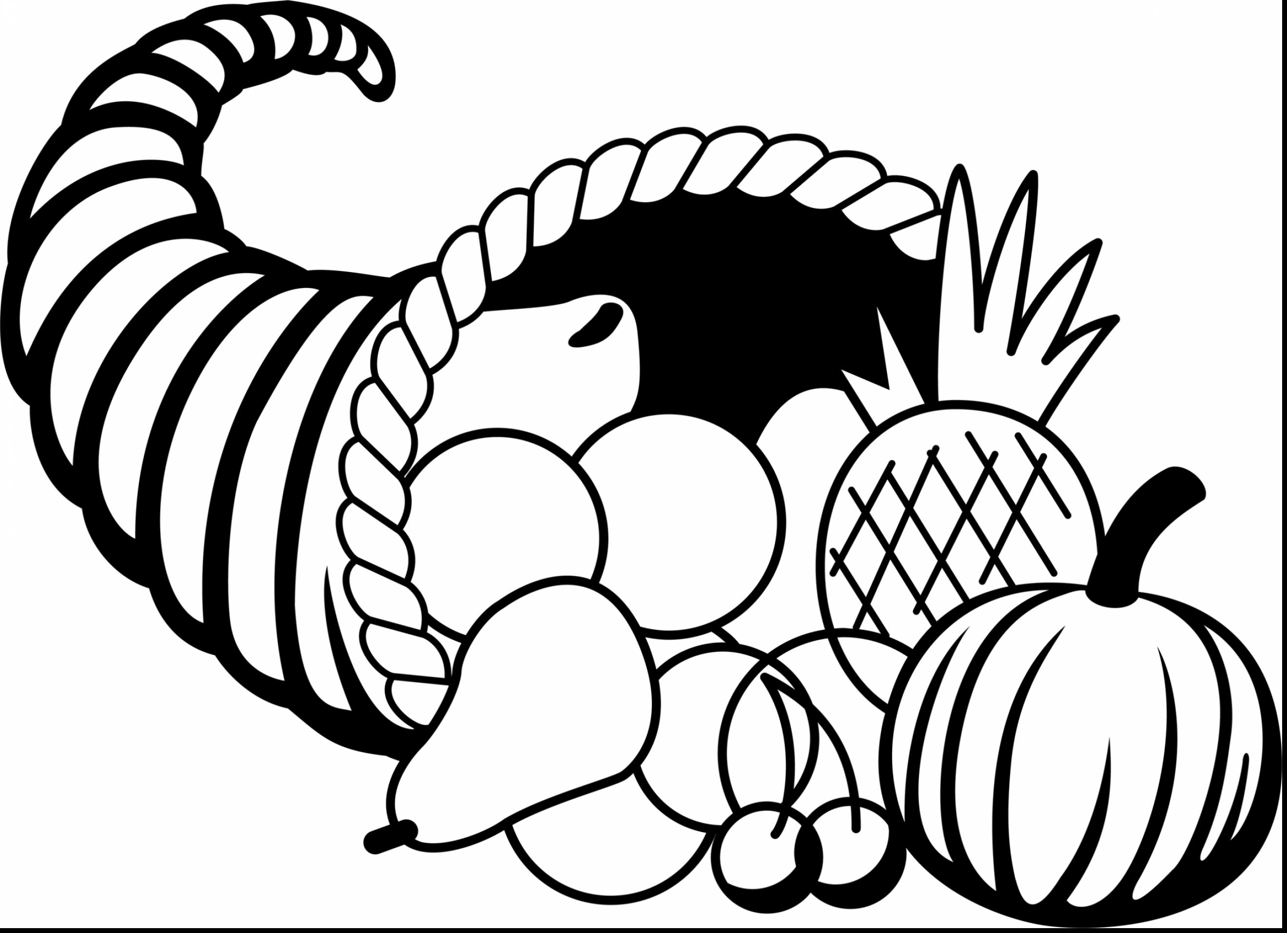 2640x1914 Incredible Cornucopia Coloring Page