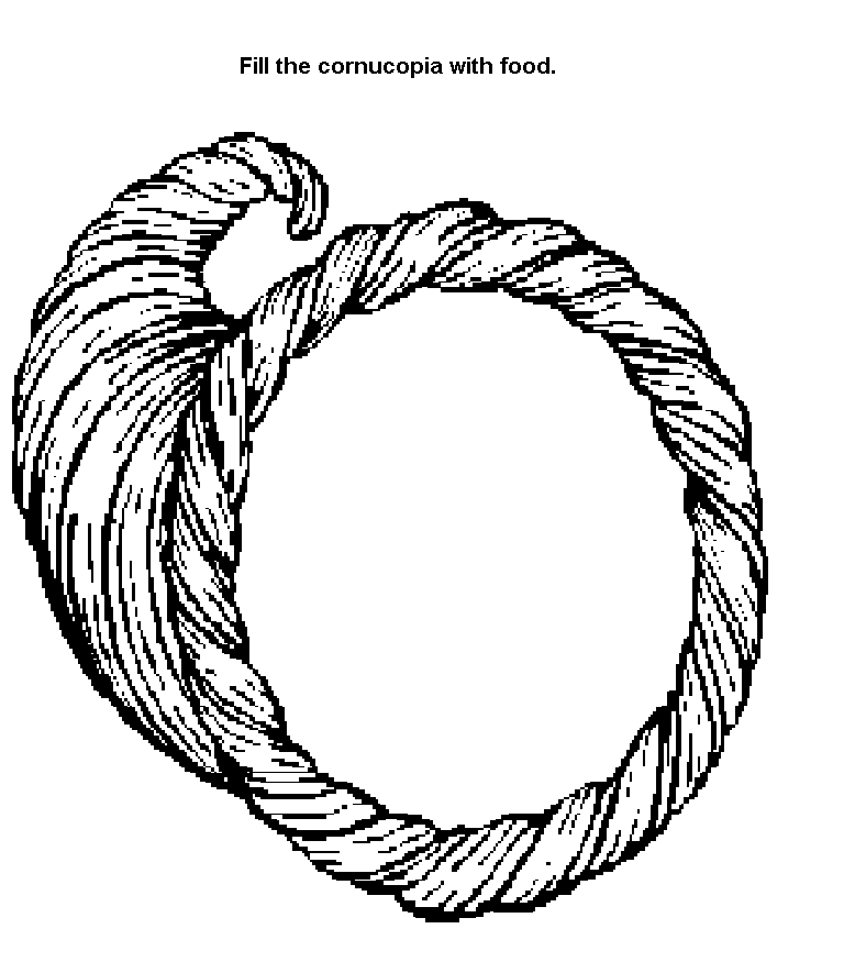 768x875 Cornucopia Black White Clipart