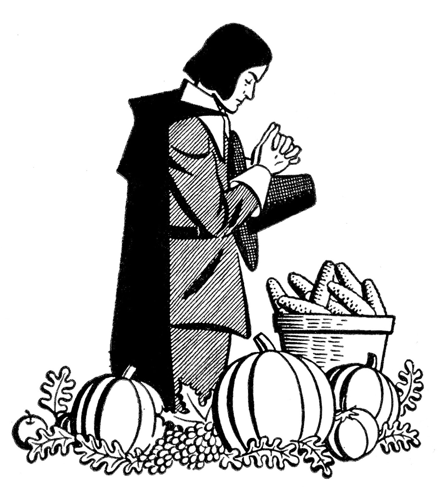 1446x1600 Religious Thanksgiving Clipart Black And White