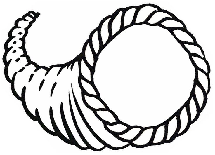 736x531 Cornucopia Clipart Black And White