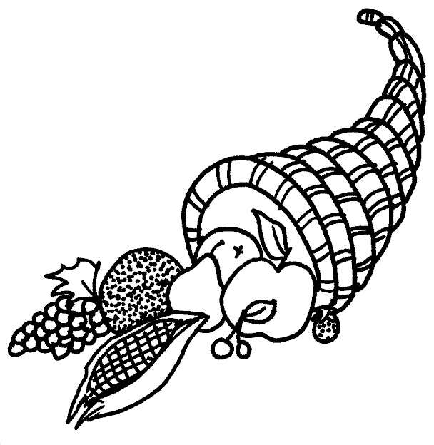 608x624 Thanksgiving Cornucopia Coloring Pages 29395,