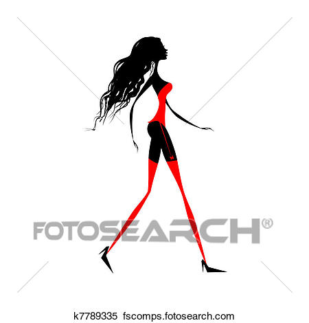 450x470 Clipart Of Girl In Stockings And Corset For Your Design K7789335